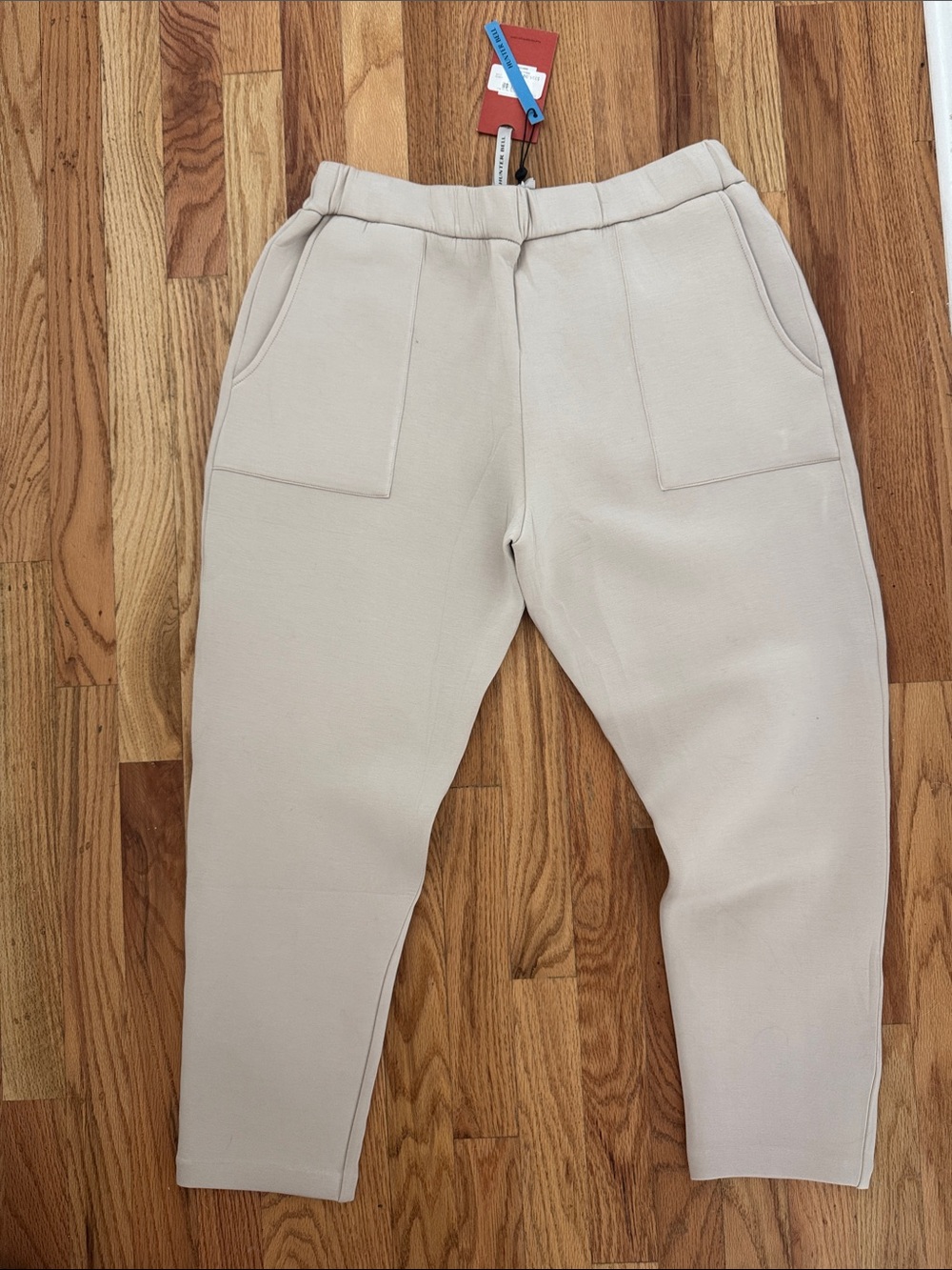 HUNTER BELL Cream Elastic Waist Jogger Pants